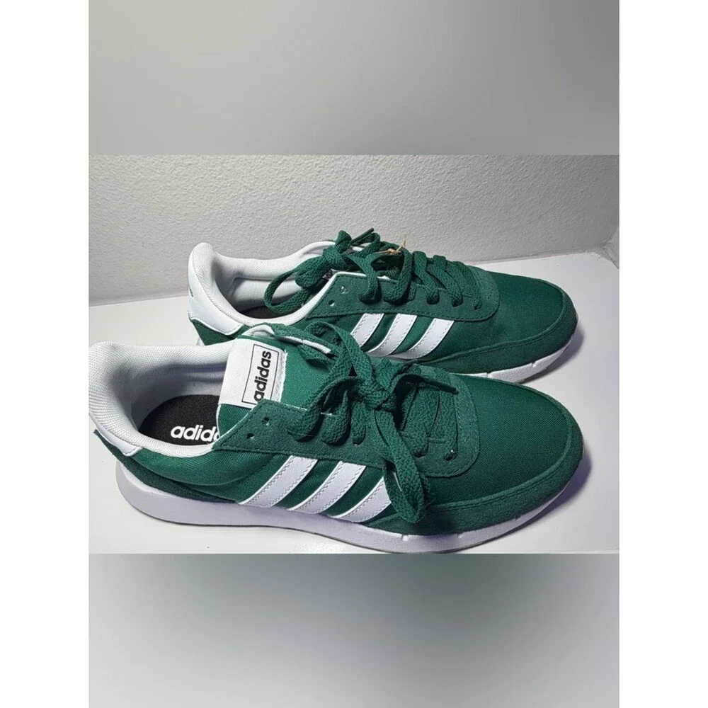 Adidas Run 60s 2.0 Green and White Classic Trainer